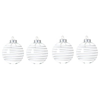 VINTERFINT tree ornament, bauble clear glass/white, 6 cm, 4 pack