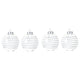 VINTERFINT tree ornament, bauble clear glass/white, 6 cm, 4 pack