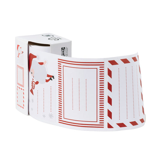 VINTERFINT stickers, white/red, 50 pack, 50 pack