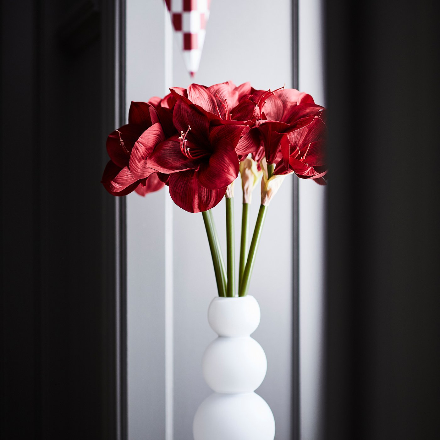 VINTERFINT artificial flower, in/outdoor Amaryllis/red