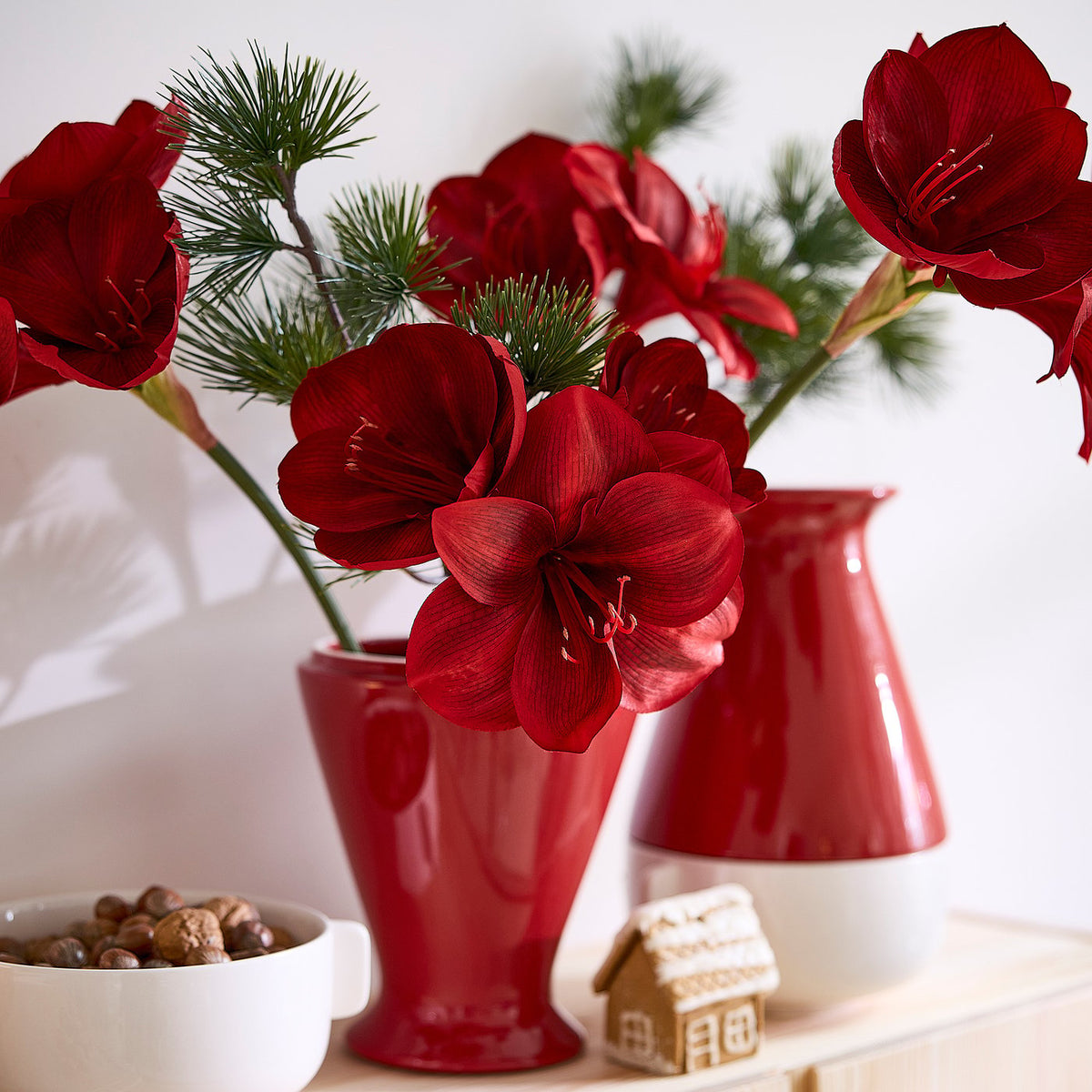 VINTERFINT artificial flower, in/outdoor Amaryllis/red, 60 cm
