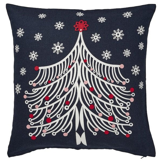 Ikea VINTERFINT - Cushion cover, Christmas tree dark blue, 50x50 cm