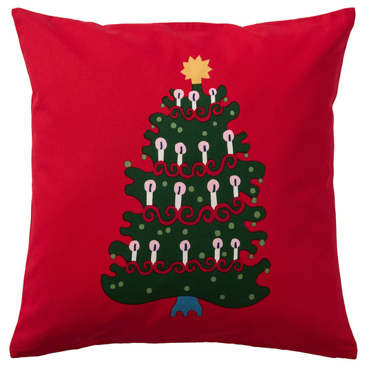 VINTERFINT cushion cover, Christmas tree red, 50x50 cm
