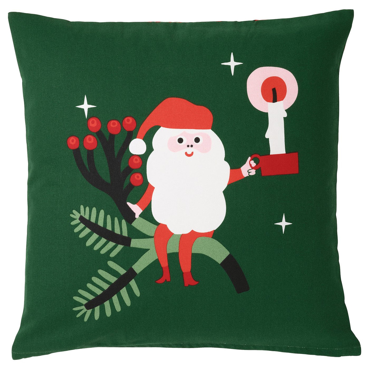 VINTERFINT cushion cover, Santa Claus pattern green, 50x50 cm