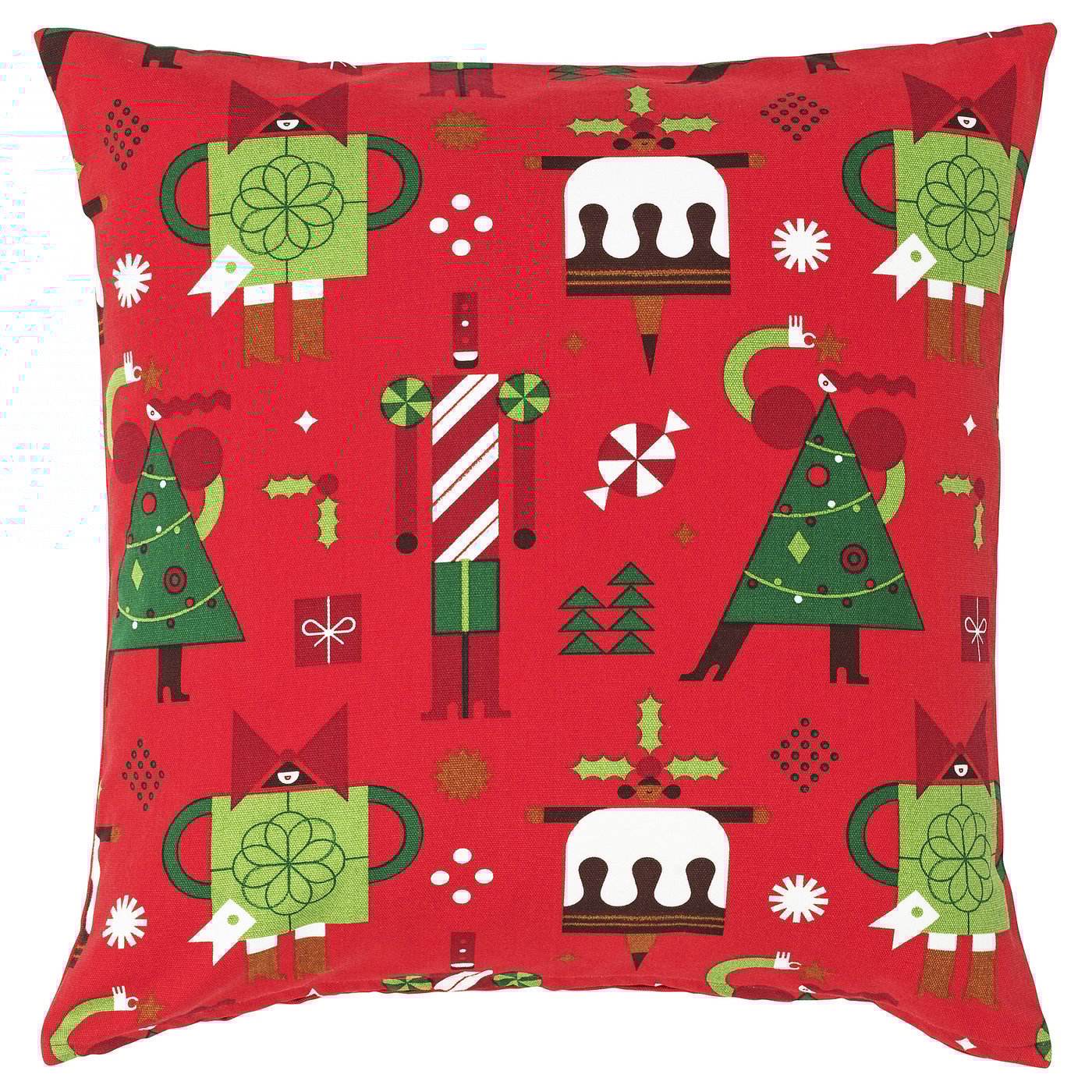 VINTERFINT cushion cover, Christmas pattern red, 50x50 cm