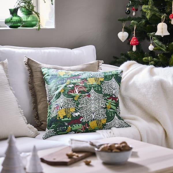 Ikea VINTERFINT - Cushion cover, green, 50x50 cm