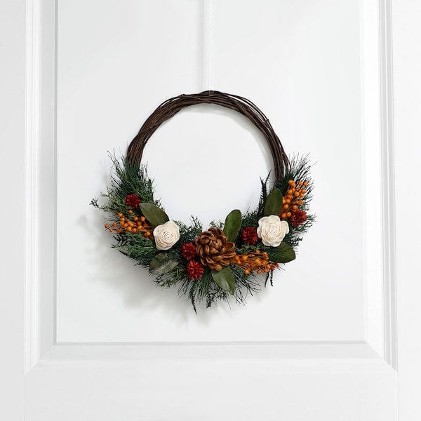 Ikea VINTERFINT - Wreath, orange/green, 30 cm