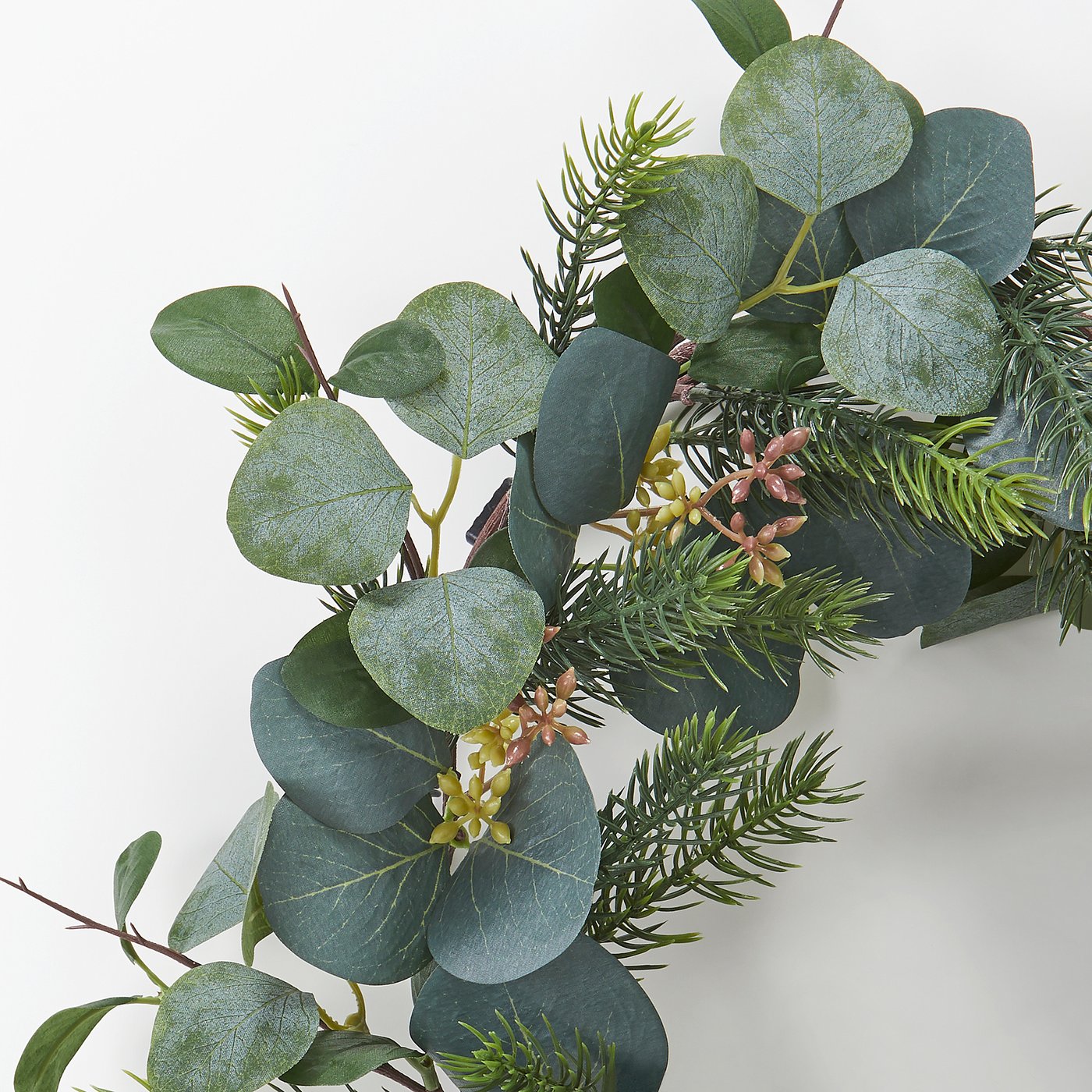 VINTERFINT artificial wreath, in/outdoor eucalyptus, 45 cm