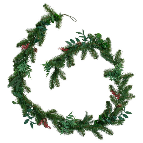 VINTERFINT artificial garland, in/outdoor pine cone/green, 3 m