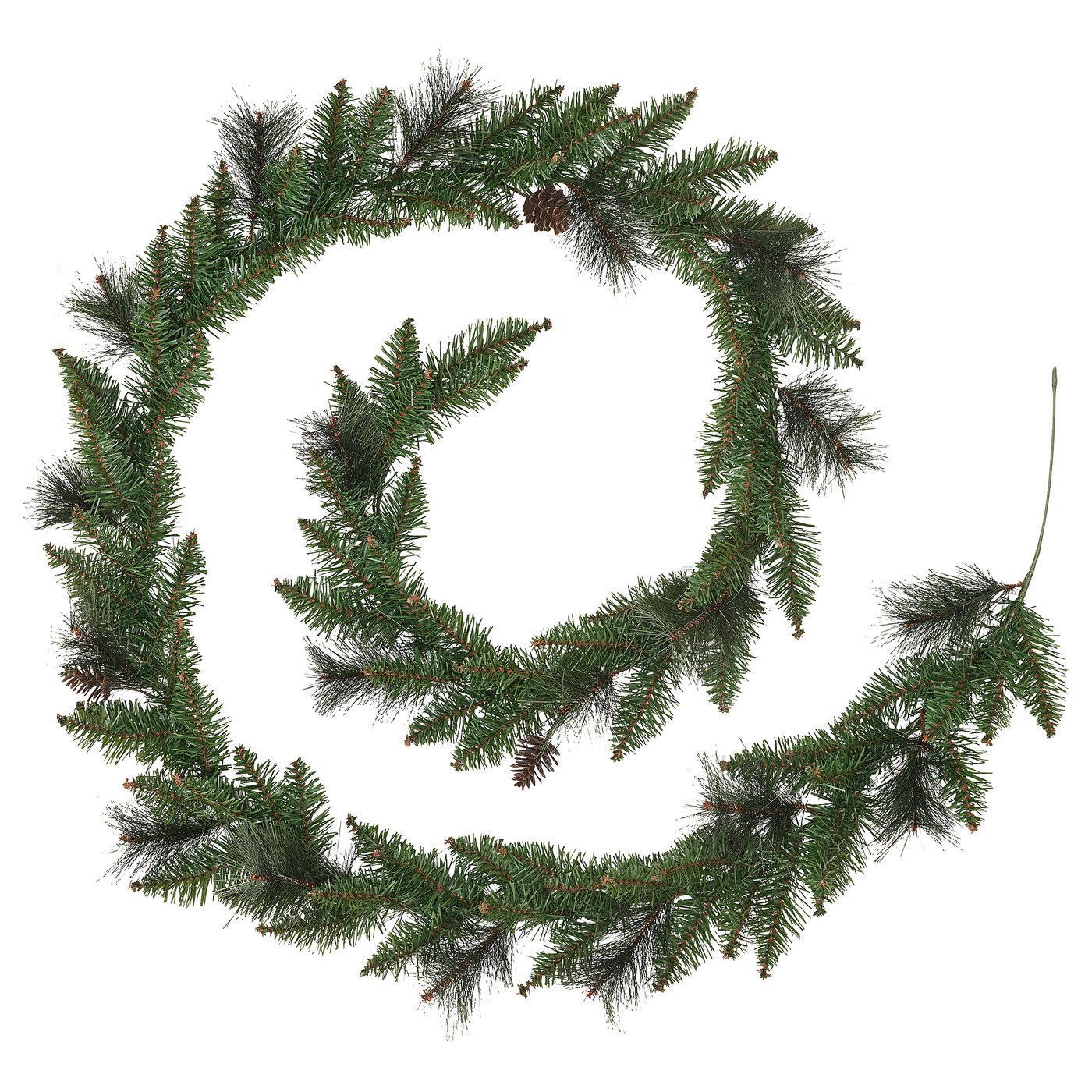VINTERFINT artificial garland, in/outdoor/pine cone