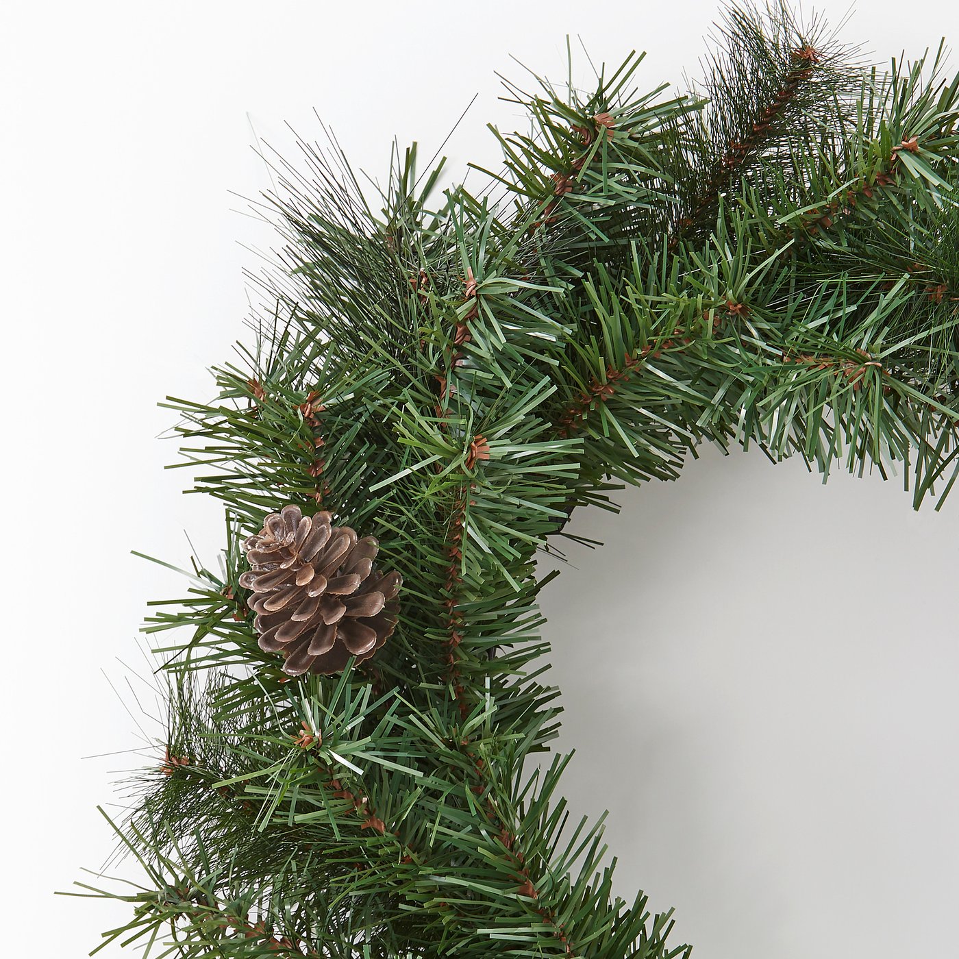 VINTERFINT artificial wreath, in/outdoor pine cone, 45 cm