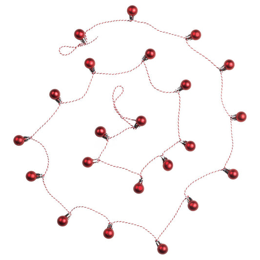 VINTERFINT garland, bauble red, 2.2 mx2 cm