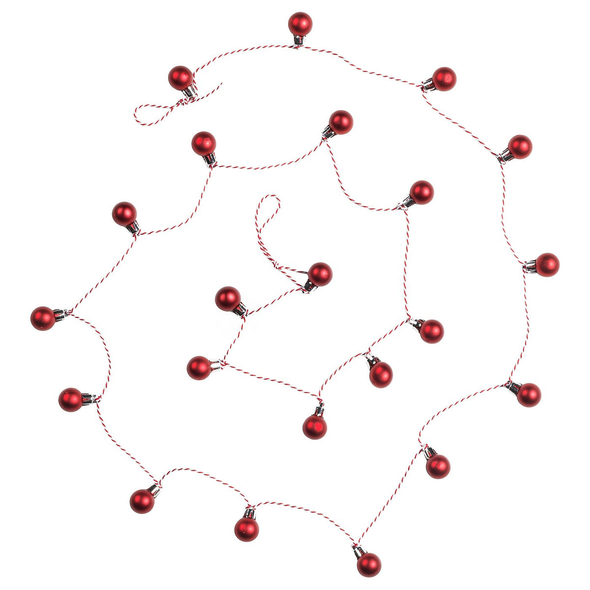 VINTERFINT garland, bauble red, 2.2 m
