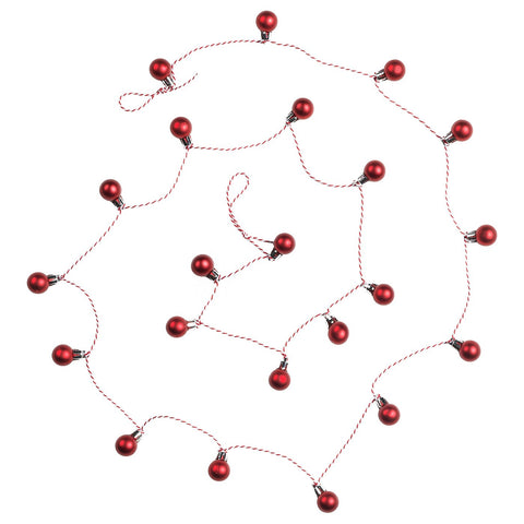 VINTERFINT garland, bauble red, 2.2 m