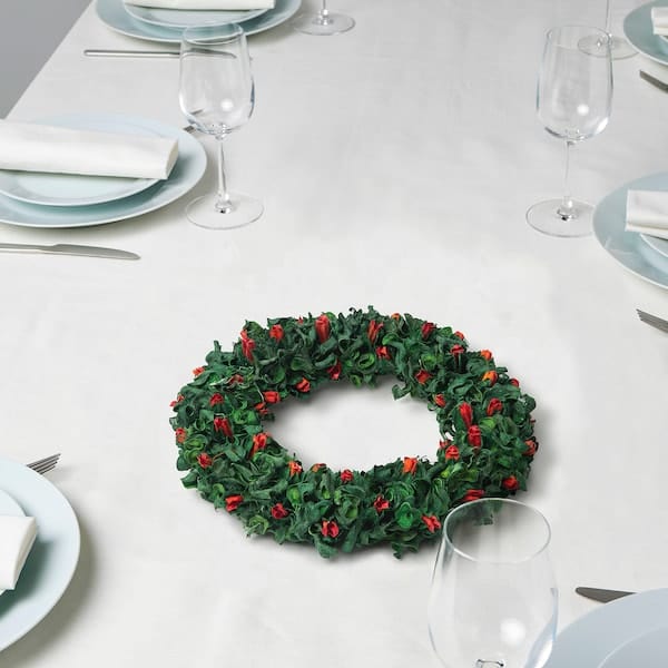 Ikea VINTERFINT - Wreath, green/red, 21 cm