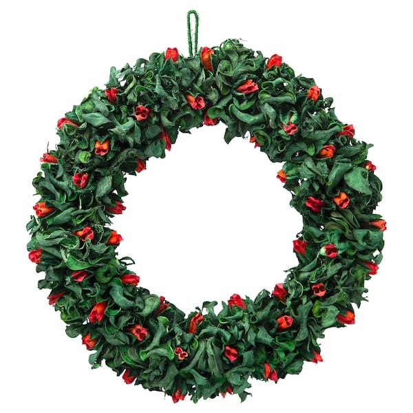 Ikea VINTERFINT - Wreath, green/red, 21 cm