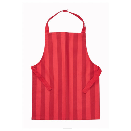 VINTERFINT children's apron, striped red, 4-7