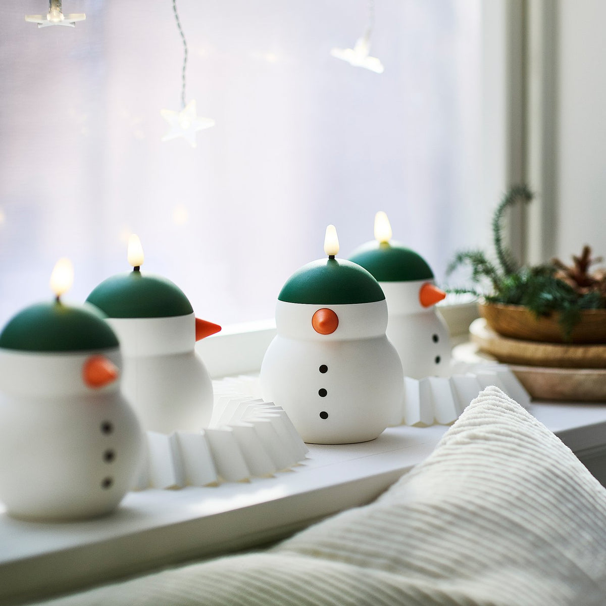 VINTERFINT LED decoration lighting, battery-operated/snowman, 14 cm