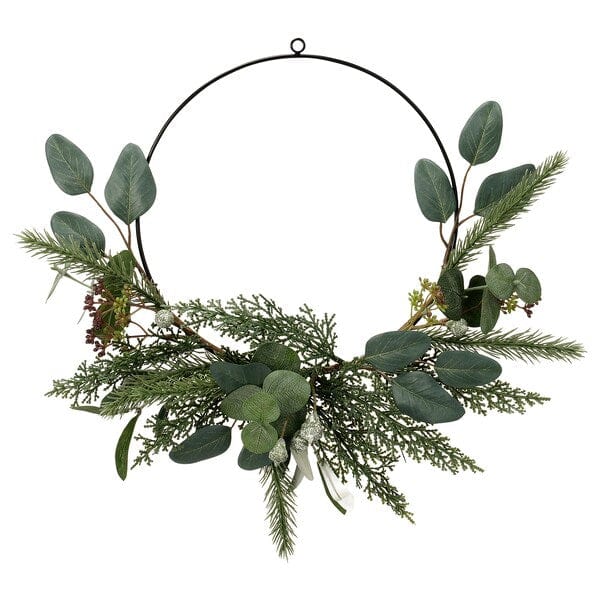 Ikea VINTERFINT - Artificial half wreath, in/outdoor green, 45 cm