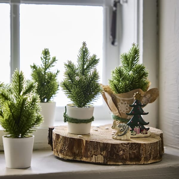 Ikea VINTERFINT - Artificial potted plant, in/outdoor Christmas tree/green, 6 cm