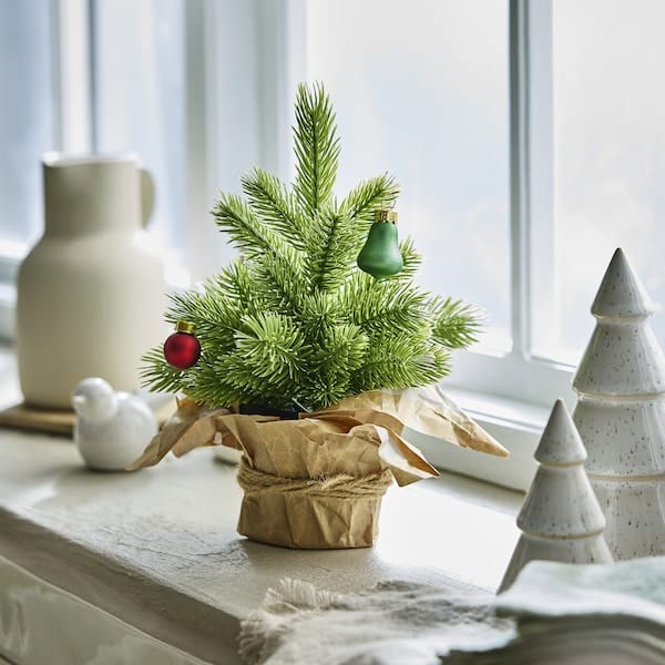 Ikea VINTERFINT - Artificial potted plant, in/outdoor Christmas tree/green, 9 cm