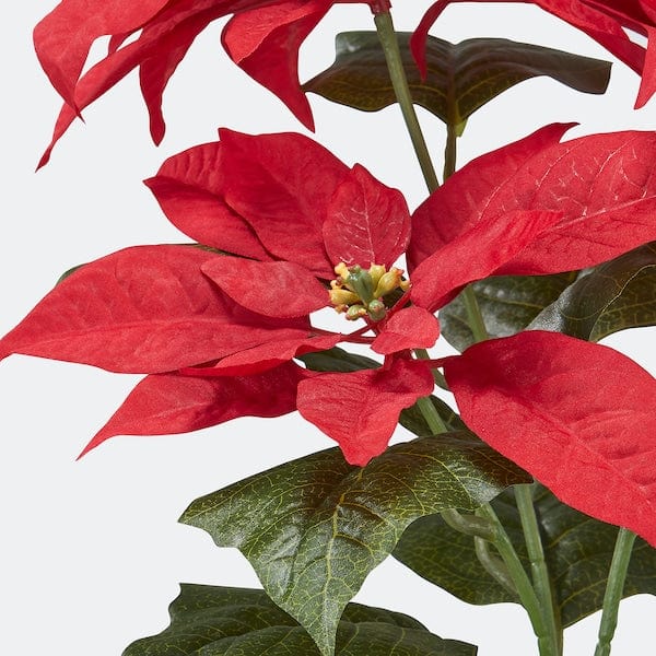 Ikea VINTERFINT - Artificial potted plant, in/outdoor Poinsettia/red, 12 cm