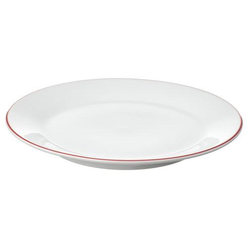 VINTERFINT side plate, white/red, 20 cm