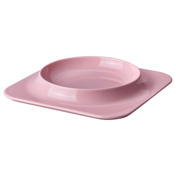 VINTERFINT plate, pink, 27x27 cm Plate, pink,27x27 cm