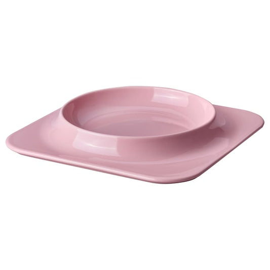 VINTERFINT plate, pink, 27x27 cm Plate, pink,27x27 cm