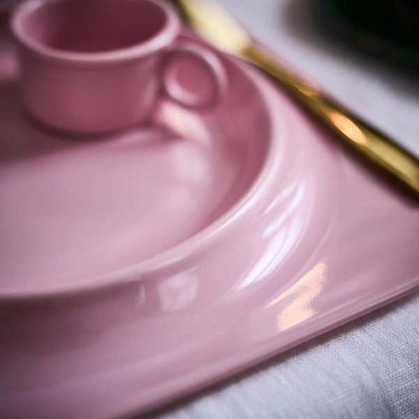 VINTERFINT plate, pink, 27x27 cm Plate, pink,27x27 cm