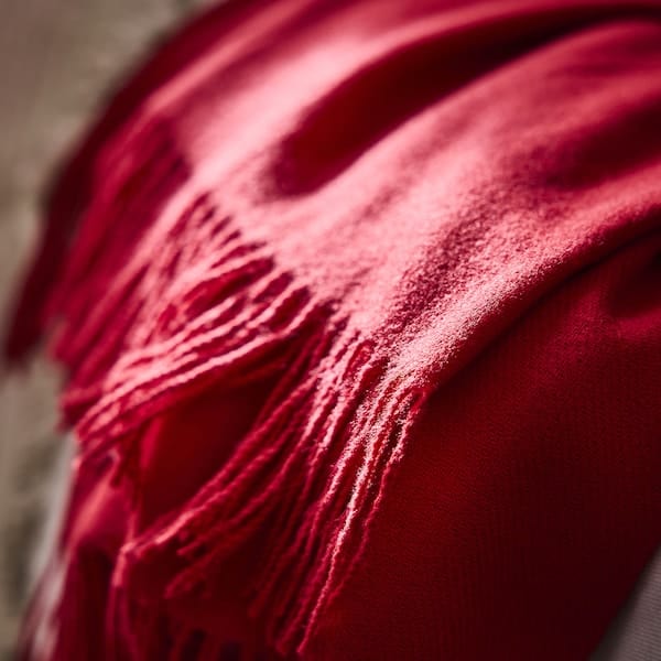 Ikea VINTERFINT - Throw, red, 120x160 cm