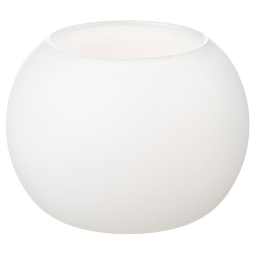 VINTERFINT tealight holder, frosted glass white, 9 cm