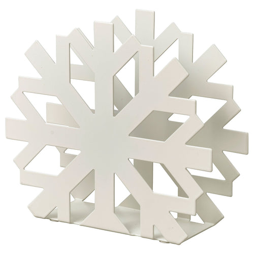 VINTERFINT napkin holder, snowflake white, 17x15 cm