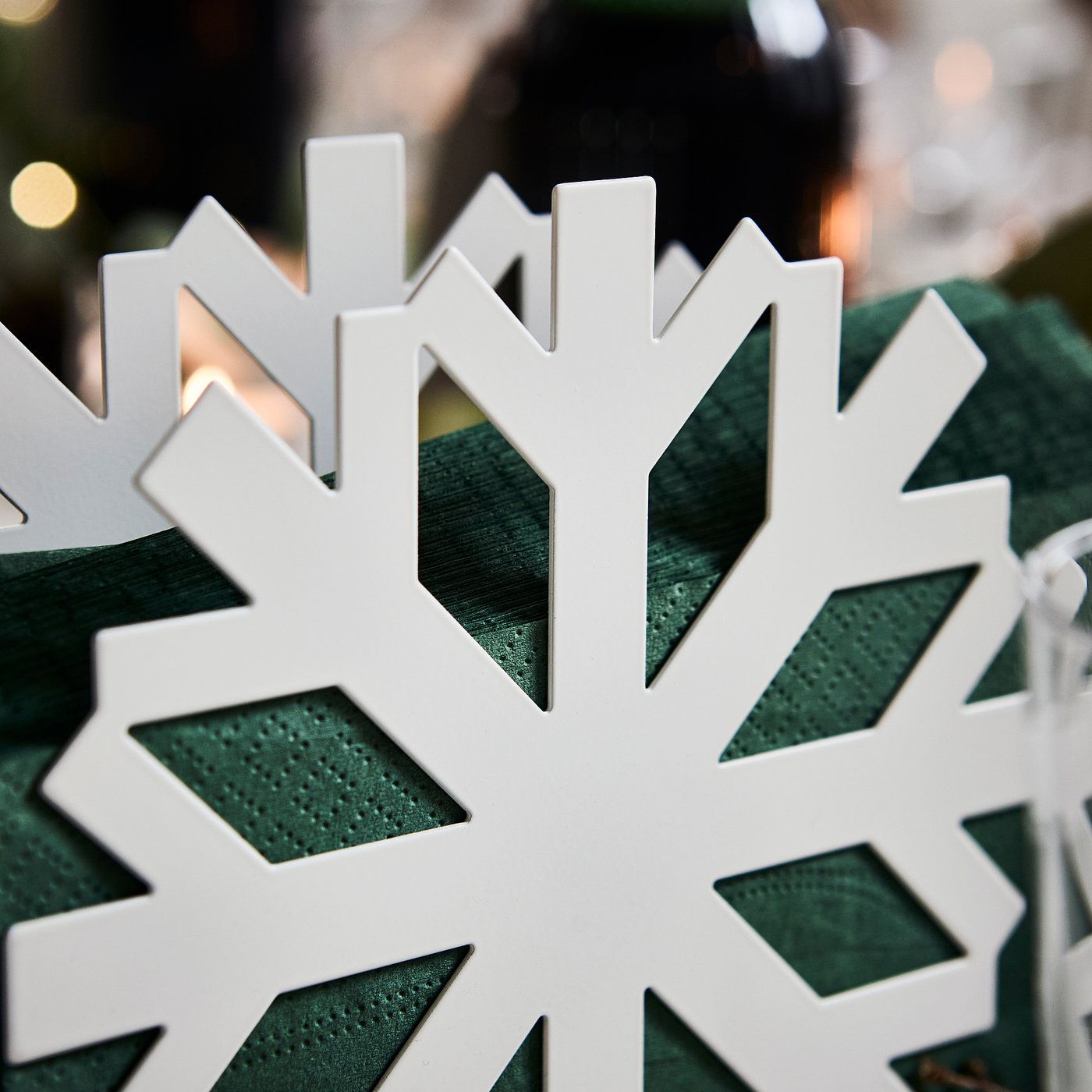 VINTERFINT napkin holder, snowflake white, 16.5x5 cm