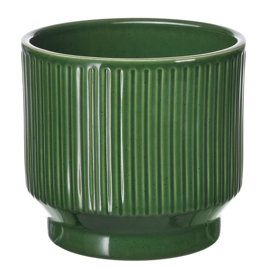 VINTERFINT plant pot, in/outdoor/green, 13 cm
