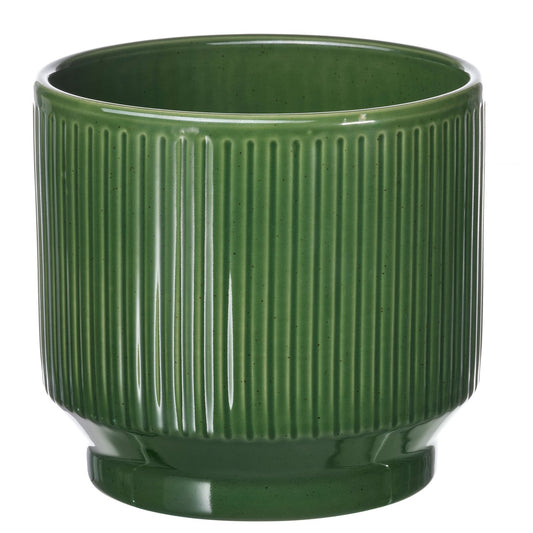 VINTERFINT plant pot, in/outdoor/green, 15 cm