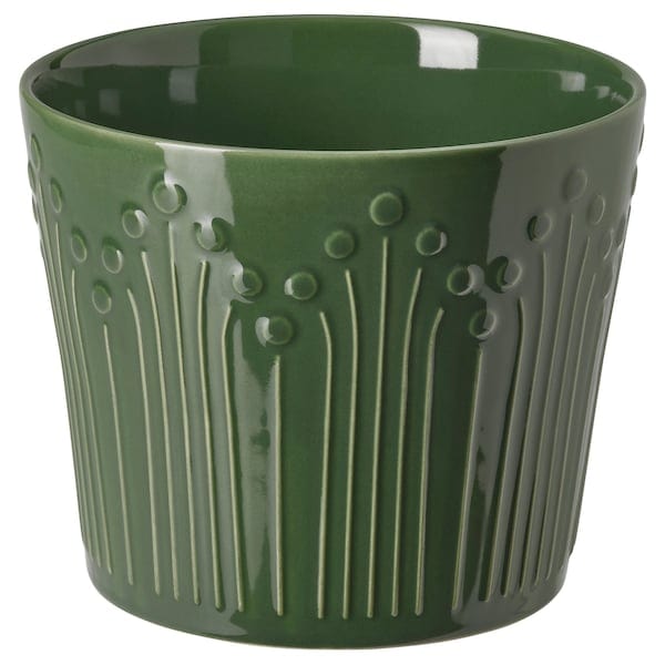 Ikea VINTERFINT - Plant pot, green, 12 cm