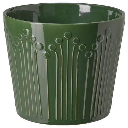 Ikea VINTERFINT - Plant pot, green, 15 cm