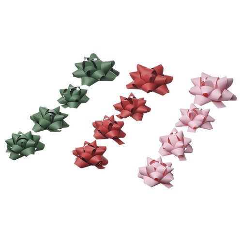 VINTERFINT gift bow, set of 12, mixed colours/mixed sizes