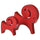 VINTERFINT decoration set of 2, goat red