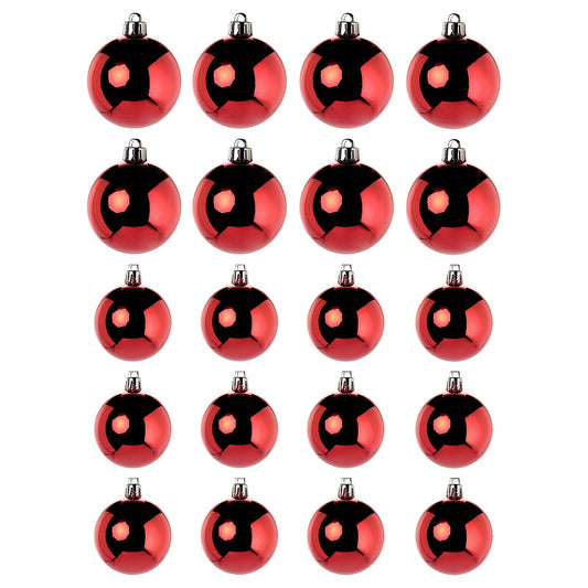 VINTERFINT tree ornament set of 20, bauble red, 20 pack