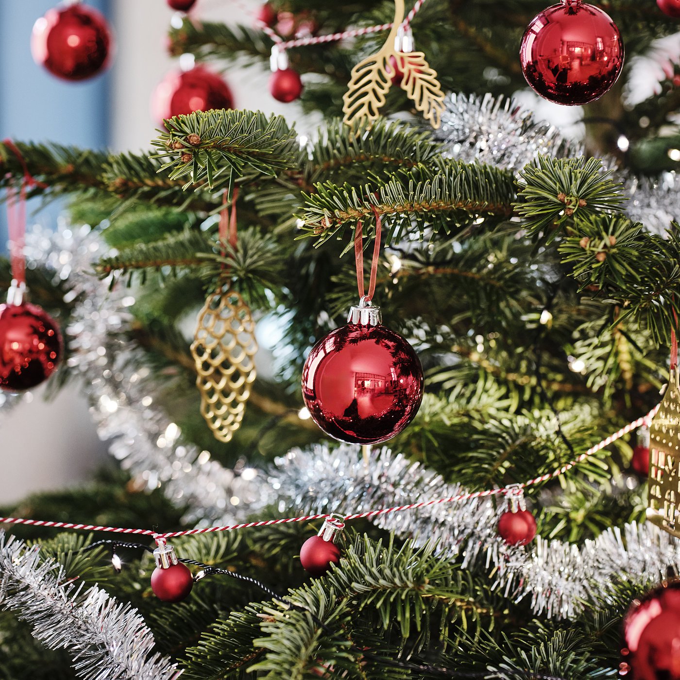 VINTERFINT tree ornament set of 20, bauble red