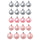 VINTERFINT tree ornament set of 20, pink/silver-colour