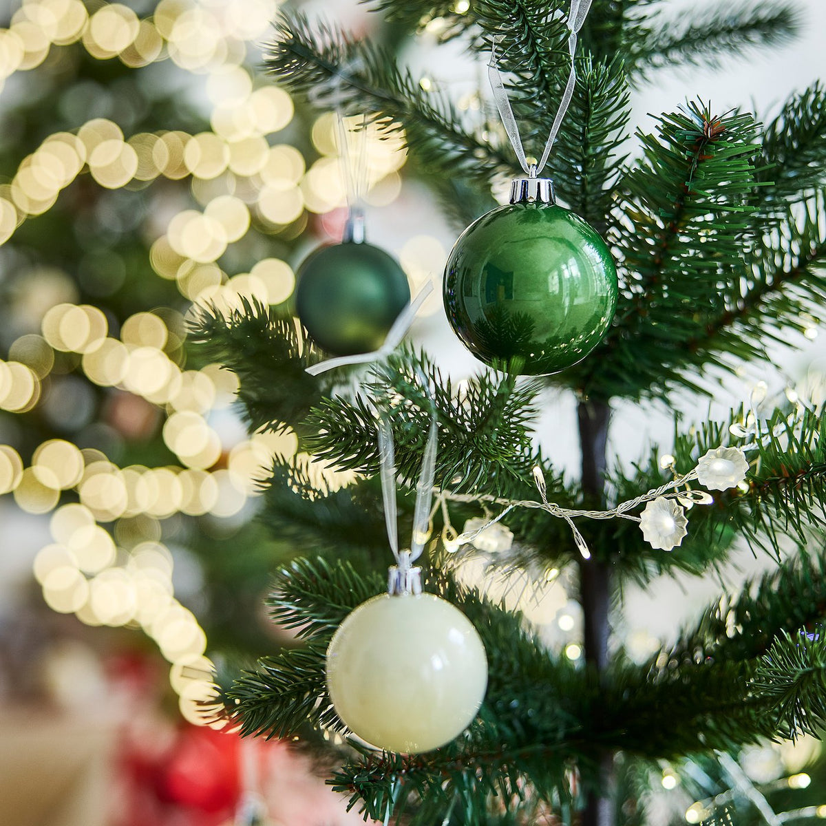 VINTERFINT tree ornament set of 20, green/white