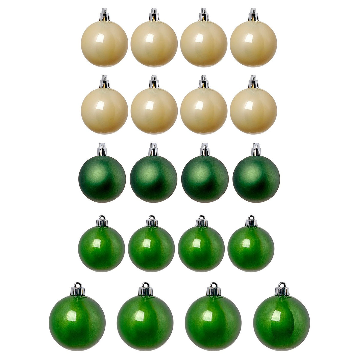 VINTERFINT tree ornament set of 20, green/white