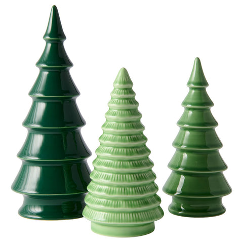VINTERFINT decoration set of 3, Christmas tree green