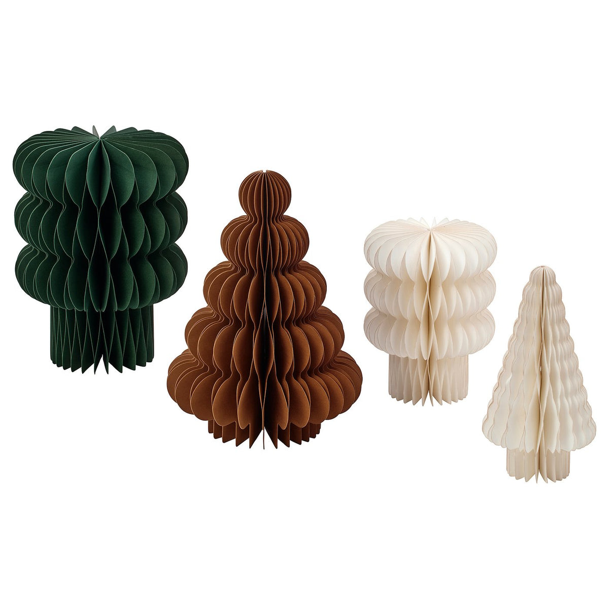 VINTERFINT decoration, set of 4, tree-shaped/mixed colours