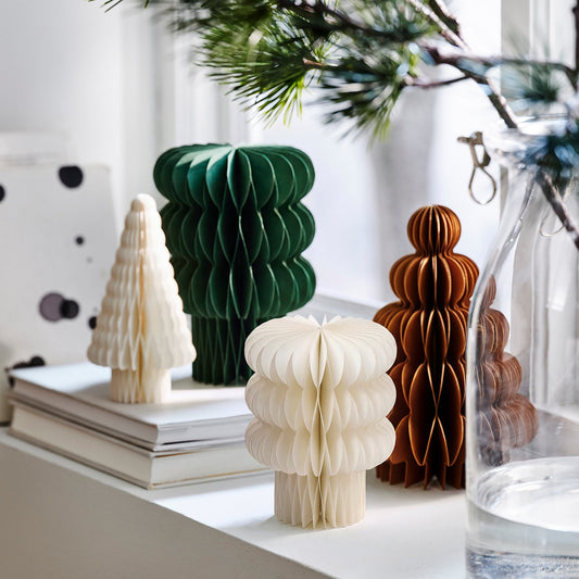 VINTERFINT decoration, set of 4, tree-shaped/mixed colours
