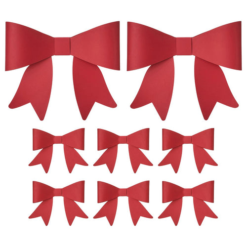 VINTERFINT tree ornament set of 8, bow red