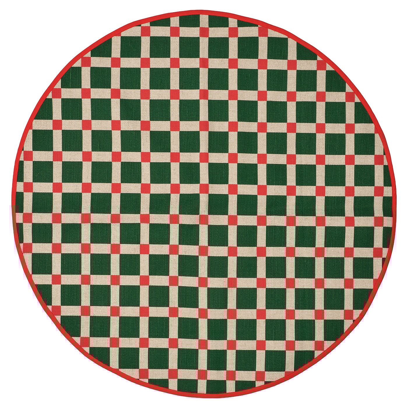 VINTERFINT Christmas tree mat, check pattern multicolour, 100 cm